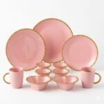 ⁦طقم عشا قلب مطعم بذهبي⁩ - الصورة ⁦2⁩