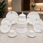 طقم اركوبال تايلندي ابيض مدور 58 قطعه